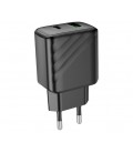 СЗУ 110-240V HOCO CS23A USB-C+USB, 30W, Black, Box