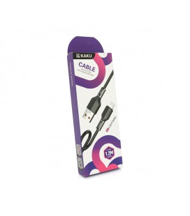 Кабель iKAKU KSC-452 FEIZHUO aluminum alloy charging data cable series for iphone, Black, длина 1,2м, 3,2А, BOX