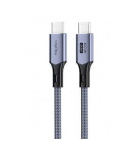 Кабель VEGGIEG V-U408, Type-C(Male) to Type-C(Male) PD cable , 240 Вт, ток 5 А, 40Gbps, Gray, длина 0.5м, Box