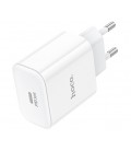 СЗУ 110-240V HOCO C76APro, USB-C, PD30W, PPS, QC3.0, White, Box