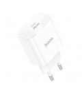 СЗУ 110-240V HOCO C76APro, USB-C, PD30W, PPS, QC3.0, White, Box