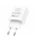 СЗУ 110-240V HOCO C76APro, USB-C, PD30W, PPS, QC3.0, White, Box