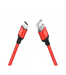 Кабель Hoco X14, Type-C-USB, 3A, Red, длина 2м, BOX