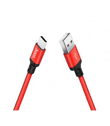 Кабель Hoco X14, Type-C-USB, 3A, Red, длина 2м, BOX