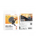 Автодержатель BOROFONE BH207+ Wireless Charging 15W, крепление на торпеду, магнит, Black, Box