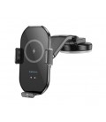 Автодержатель BOROFONE BH206+ Wireless Charging 15W, крепление на торпеду, защелка 50-90мм, Black, Box