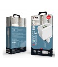 Набор 2 в 1 СЗУ With Iphone Cable 110-240V MY-A203, 2 x USB, 5V/12W, Output: 5V/2.4A, White, Blister- box