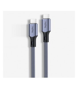 Кабель VEGGIEG V-M002C, Type-C(Male) to Type-C(Male) PD cable , 100 Вт, ток 3 А, 480 Мбит/с, Gray, длина 1,2м, Box