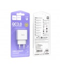 СЗУ 110-240V HOCO C140A 1xUSB, 18W, White, Blister