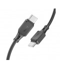 Кабель Hoco X101 Silicone, Type-C-Type-C, 60W, длина 1м, Black, BOX