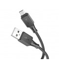 Кабель Hoco X101 Silicone, Micro-C-USB, 2,4А, длина 1м, Black, BOX