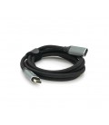 Удлинитель Type-C to Type-C (USB 3.2 GEN2 male to female), оплетка, Black, длина 1м, поддержка 100W/10Gbps, 4K60HZ audio/video o