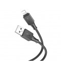 Кабель Hoco X101 Silicone, Lightning-USB, 2.4А, длина 1м, Black, BOX