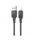 Кабель Hoco X101 Silicone, Lightning-USB, 2.4А, длина 1м, Black, BOX