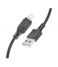 Кабель Hoco X101 Silicone, Lightning-USB, 2.4А, длина 1м, Black, BOX