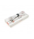 Кабель iKAKU KSC-125 ZIDAN zinc alloy charging data cable series for Type-C, White, длина 1.2м, 3,2А, BOX