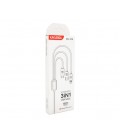 Кабель KSC-078 BAITONG charging data cable 3 in 1 Micro / Iphone / Type-C, длина 1м, White, BOX