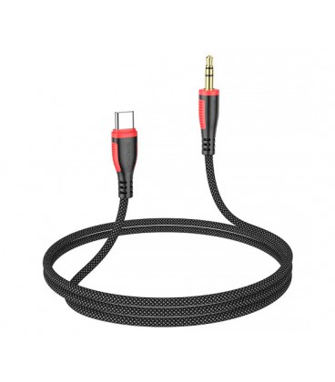 Кабель Borofone BL14 Jack 3.5mm(M) &gt,Type-C(M), 1м, Black, Box