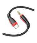 Кабель Borofone BL14 Jack 3.5mm(M) &gt,Type-C(M), 1м, Black, Box