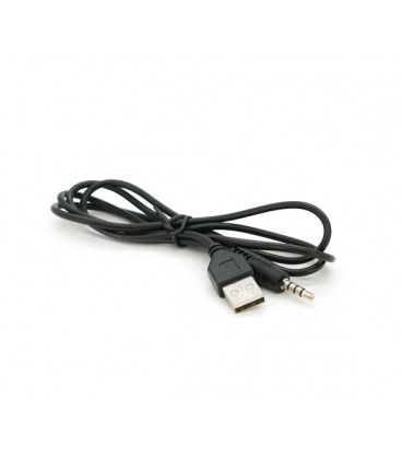 Переходник USB2.0(M)&gt, Jack 3.5(M) Stereo, 0,5м, Black, OEM