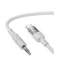 Кабель HOCO UPA27 DC3.5 (папа) &gt, Type-C (папа), круглый в оплетке, 1.2м, Gray, Box