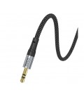 Кабель HOCO UPA26 DC3.5 (папа) &gt, Type-C (папа), круглый в оплетке, 1м, Black, Box