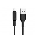 Кабель Hoco X25 Soarer, Lightning-USB, Black, длина 1м, BOX