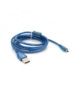 Кабель USB 2.0 RITAR (AM/Mini 5 pin) 1,5м, синий прозрачный, Q200