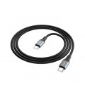 Кабель Hoco X86 silicone, Type C-Type C, 60W, Black, длина 1м, BOX