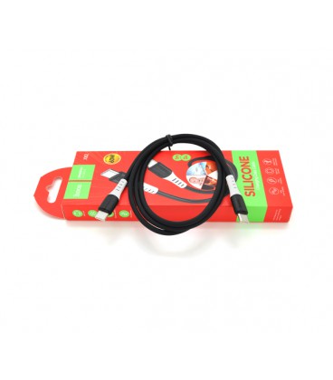 Кабель Hoco X82 silicone, Type C-Type C, 3A, Black, длина 1м, BOX