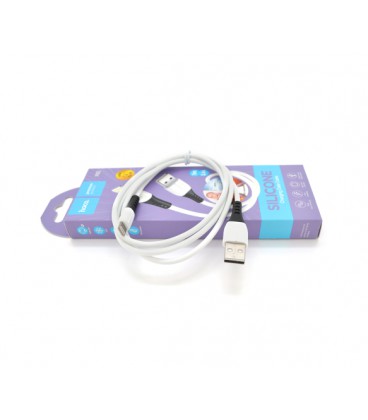Кабель Hoco X82 silicone, iPhone-USB, 2.4A, White, длина 1м, BOX