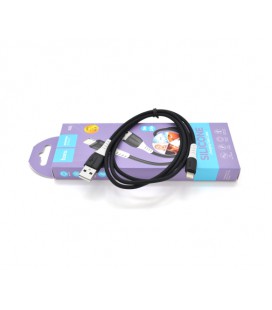 Кабель Hoco X82 silicone, iPhone-USB, 2.4A, Black, длина 1м, BOX