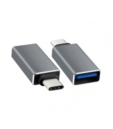 Переходник USB3.0(AF) OTG &gt, Type-C(M), Black, OEM