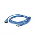 Кабель USB 2.0 AF/Mini-B OTG, 1.5m, прозрачный синий