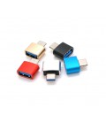 Переходник USB3.0(AF) OTG &gt, Type-C(M), Mix color, OEM