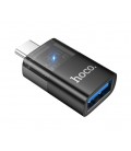 Переходник HOCO UA36B USB3.0(F) &gt, Type-C(M), Black, Box