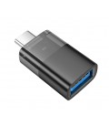 Переходник HOCO UA36B USB3.0(F) &gt, Type-C(M), Black, Box