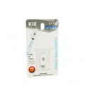 Переходник KIN KY-196 Lighting(M) &gt, Jack 3.5mm(F)+Bluetooth, White, Box