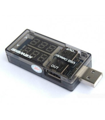 USB тестер Keweisi KWS-V21 напряжения (3-8V) и тока (0-3A), Black