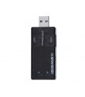 USB тестер Keweisi KWS-10VA напряжения (3-8V) и тока (0-3A), Black