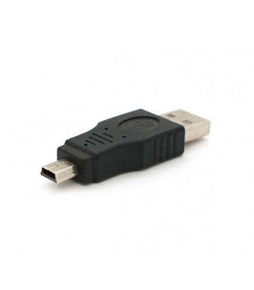 Переходник USB1.1(F) &gt, miniUSB(M), Black, Пакет