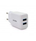 СЗУ AC100-240V KAKUSIGA KSC-368 DILANG, 2xUSB, Output: DC5V/2.4A (12W), White, Blister