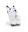 Накладка Кот пушистый хвост (смарт кольцо) iPhone X white