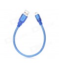 Кабель USB 2.0 RITAR (AM/Mini 5 pin) 0,3м, синий прозрачный