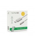 Переходник для наушников VegGieg V-K202 USB2.0(M)-Jack3.5(F), Silver, Box