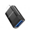 Переходник Borofone BV18 USB2.0(F) &gt, Lighting(M), Black, Blister