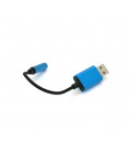 Переходник для наушников KIN KY-210 USB2.0(M)-Jack3.5(F), Blue, Box