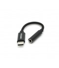 Переходник VEGGIEG TC-203 Type-C(M) &gt, Jack 3.5mm(F), 5см, Black, Пакет