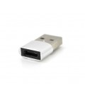 Переходник HOCO USB2.0(M) &gt, Type-C(F), Silver, Пакет