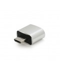 Переходник USB2.0(AF) OTG &gt, microUSB(M), Silver, Пакет